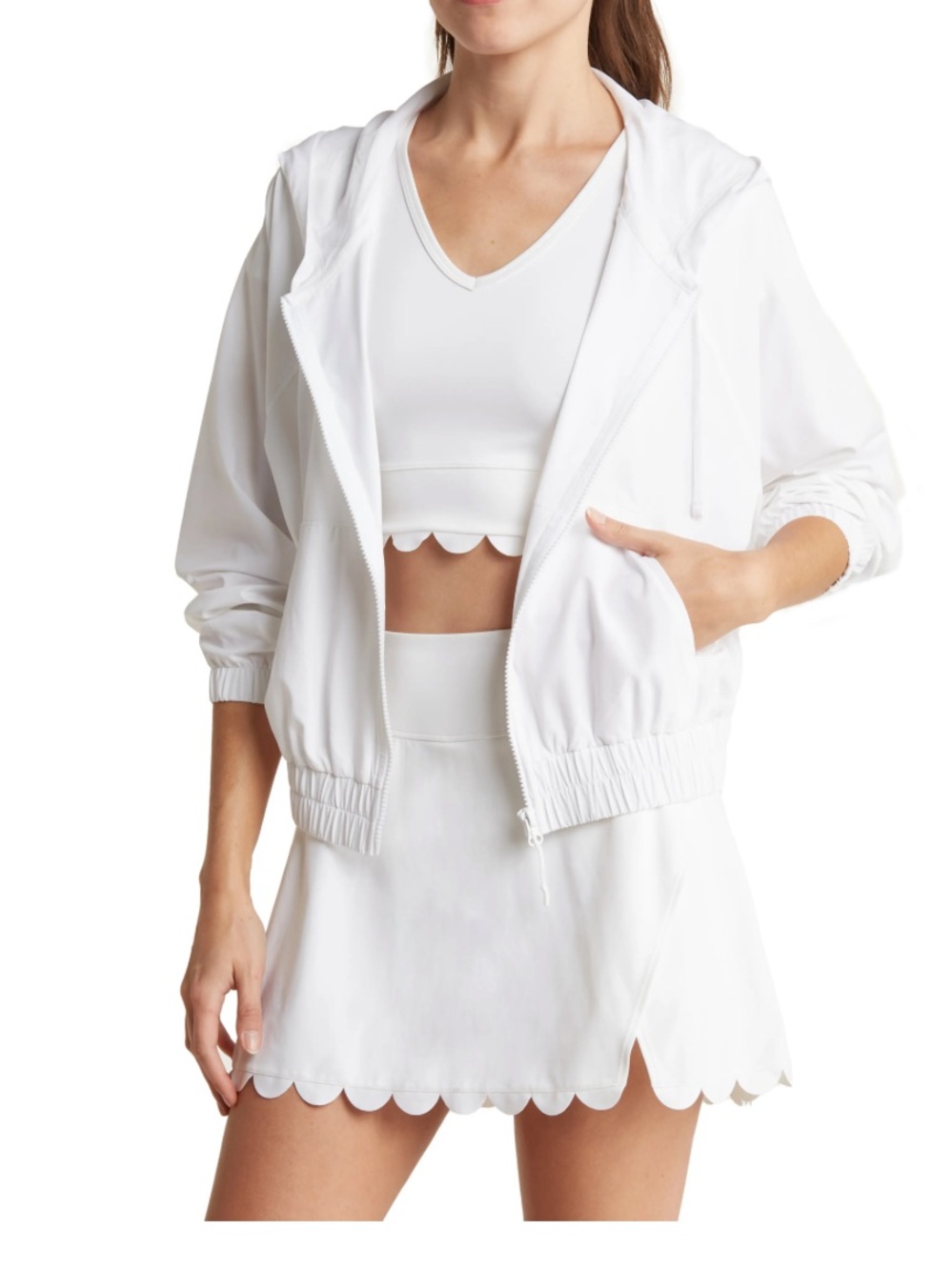 Zella Interval White Jacket